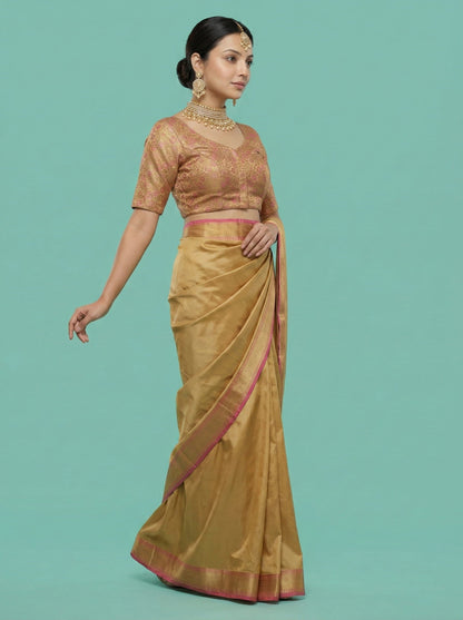 Woven Gold Design Blouse
