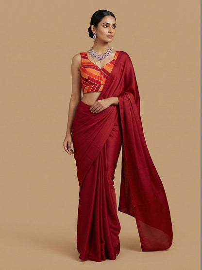 Multi Orange Coloured Blouse