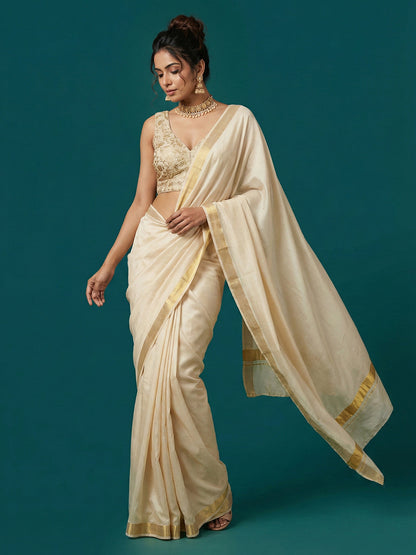 Designer Gold Embroidered Blouse