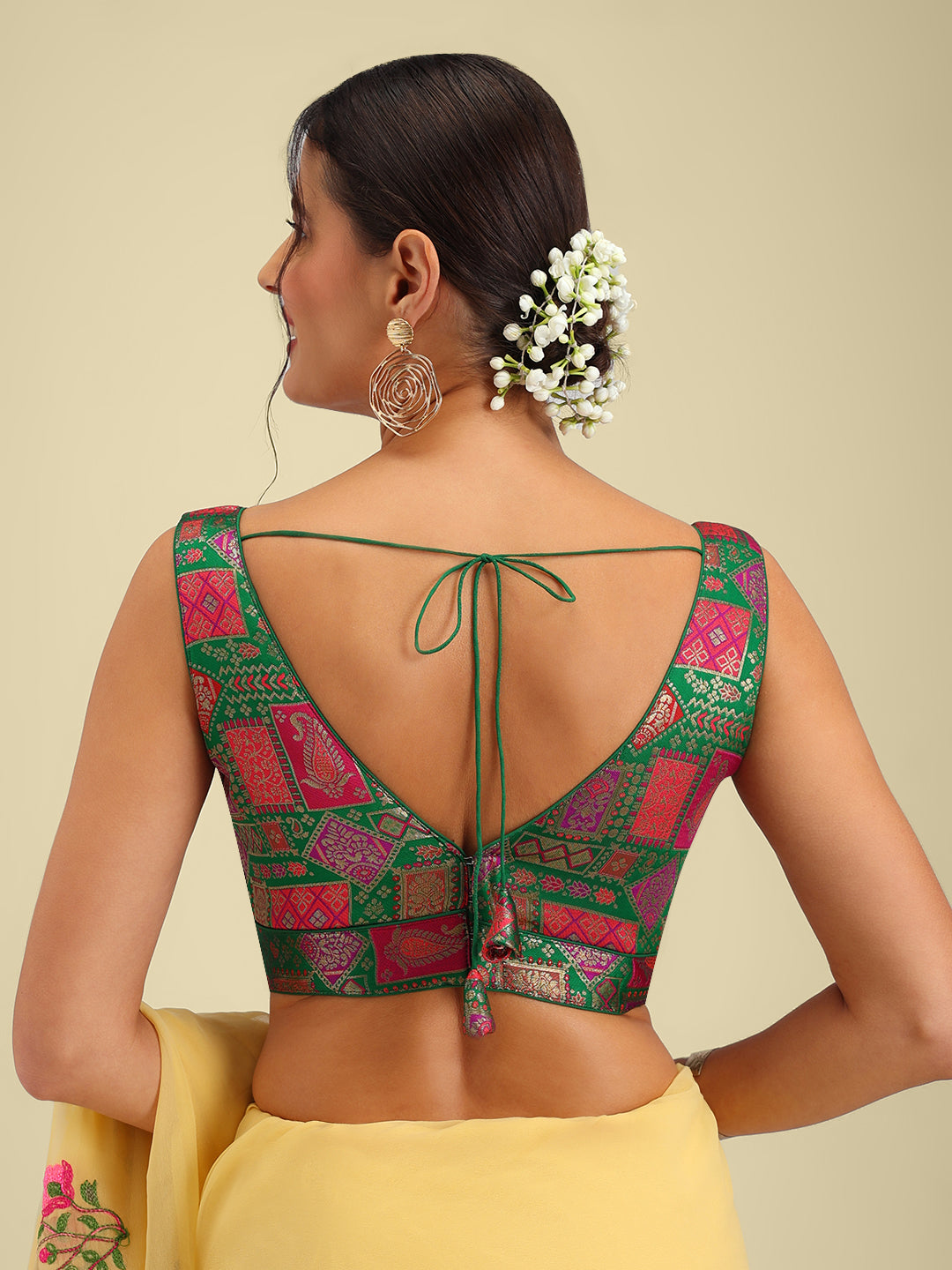 Women's Designer Printed Saree Blouse
