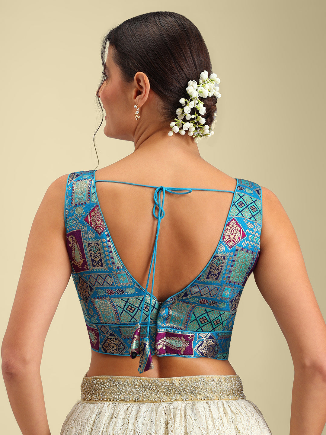 Women's Designer Printed Saree Blouse
