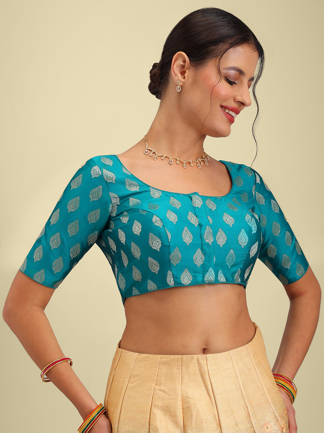 Women's Designer Brocade Saree Blouse