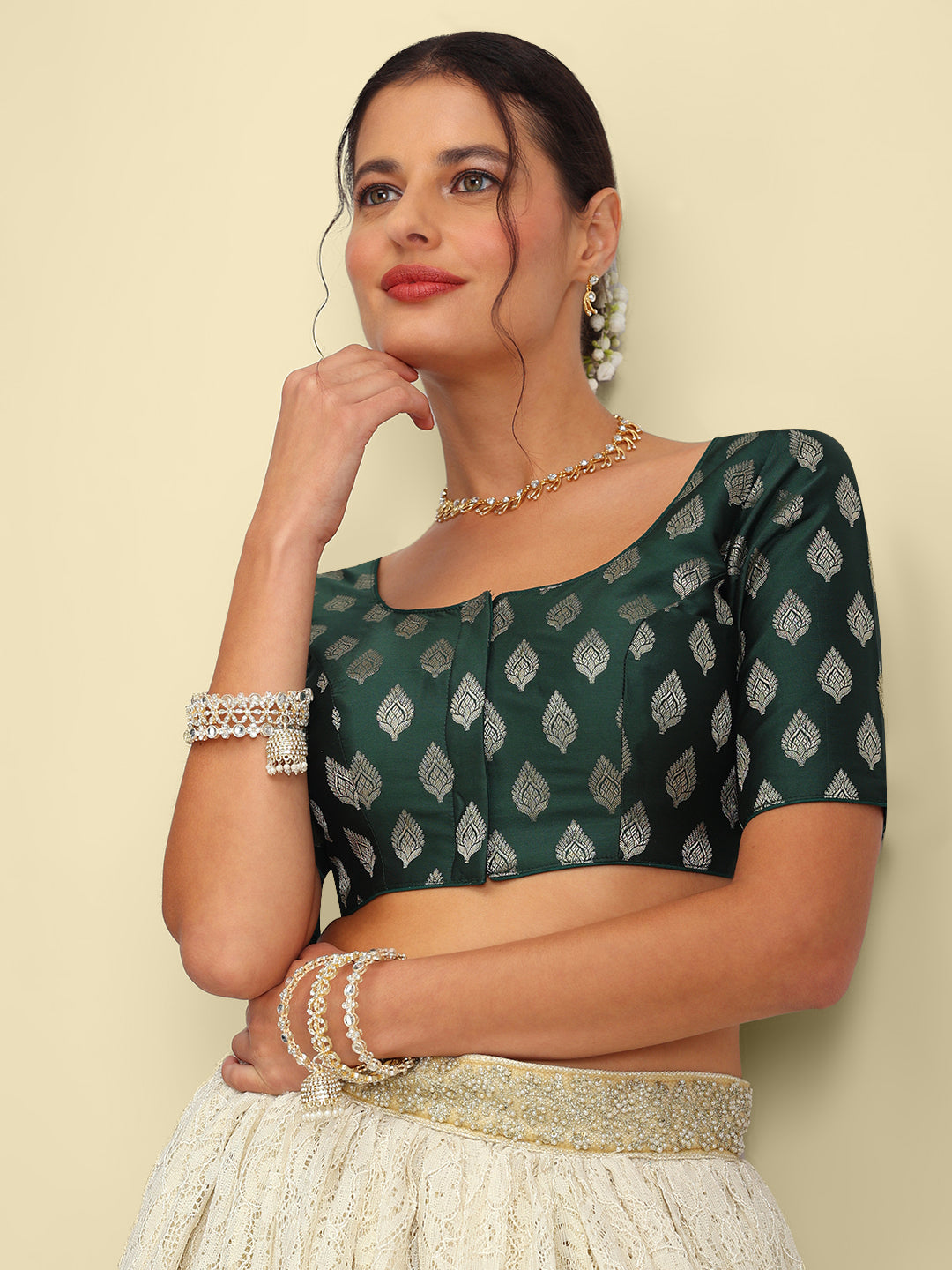 Women's Designer Brocade Saree Blouse