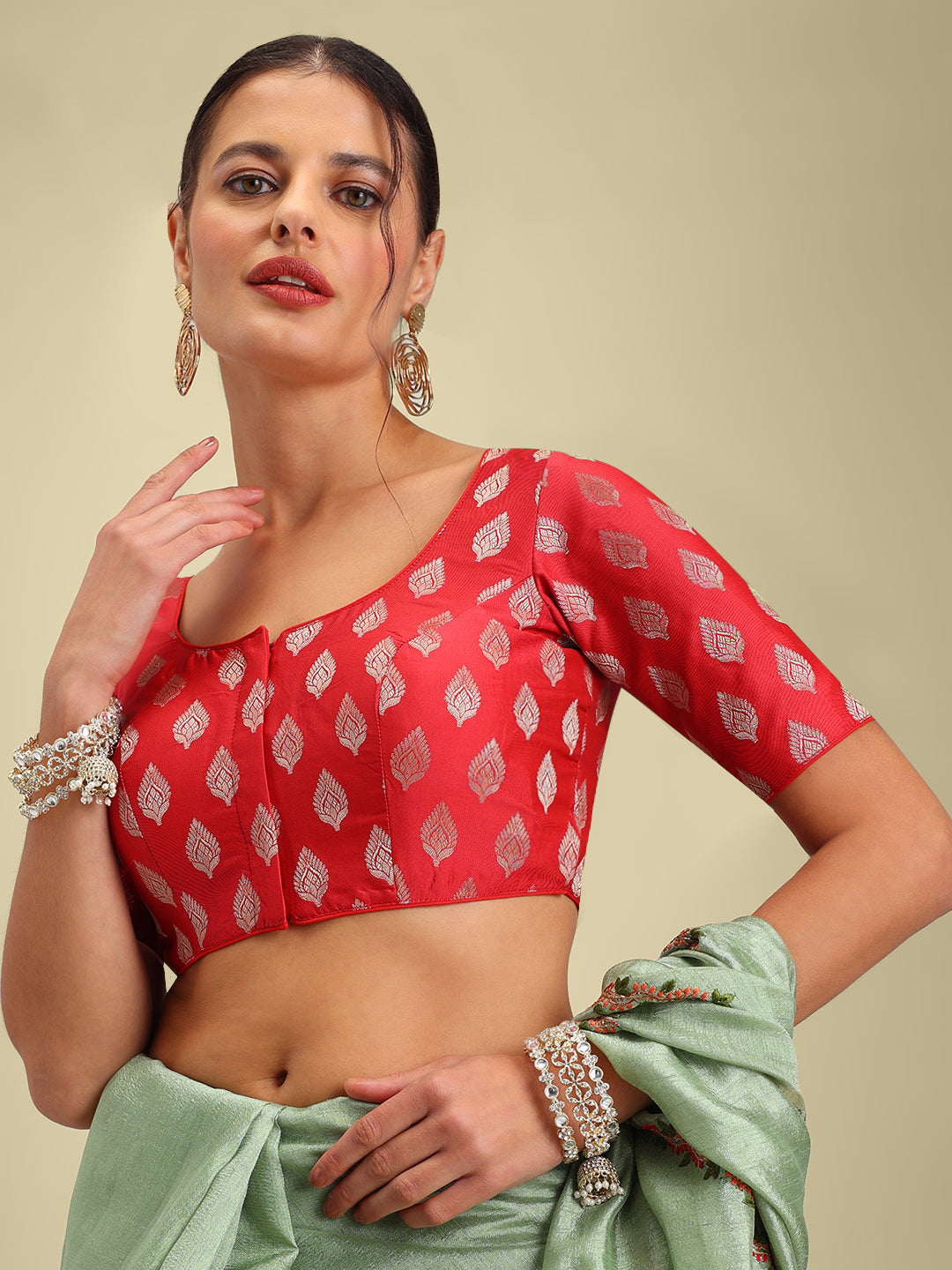 Women's Designer Brocade Saree Blouse