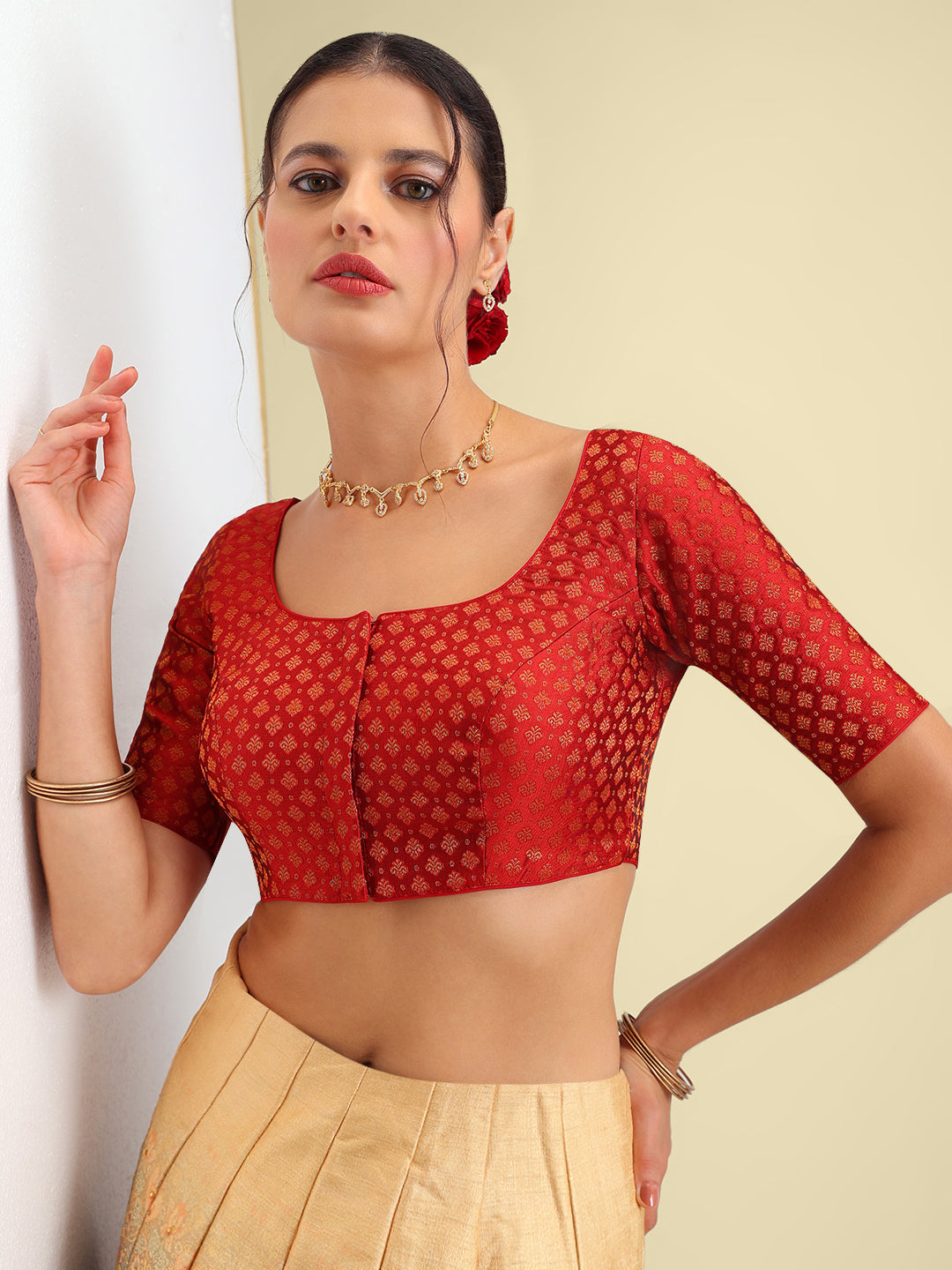 Women's Designer Brocade Saree Blouse