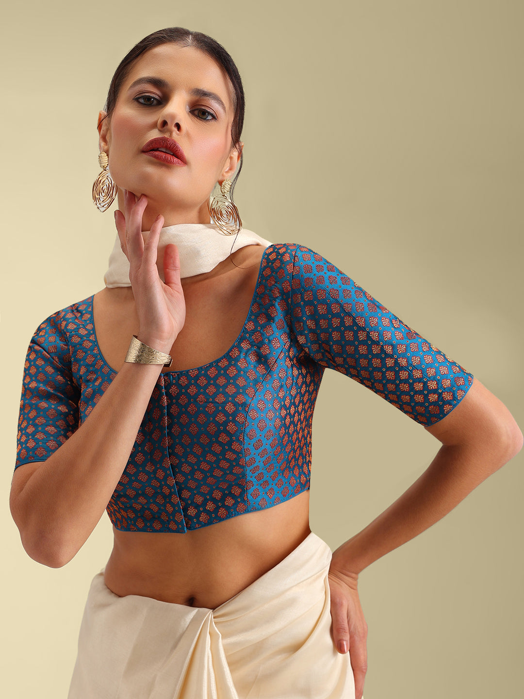 Women's Designer Brocade Saree Blouse