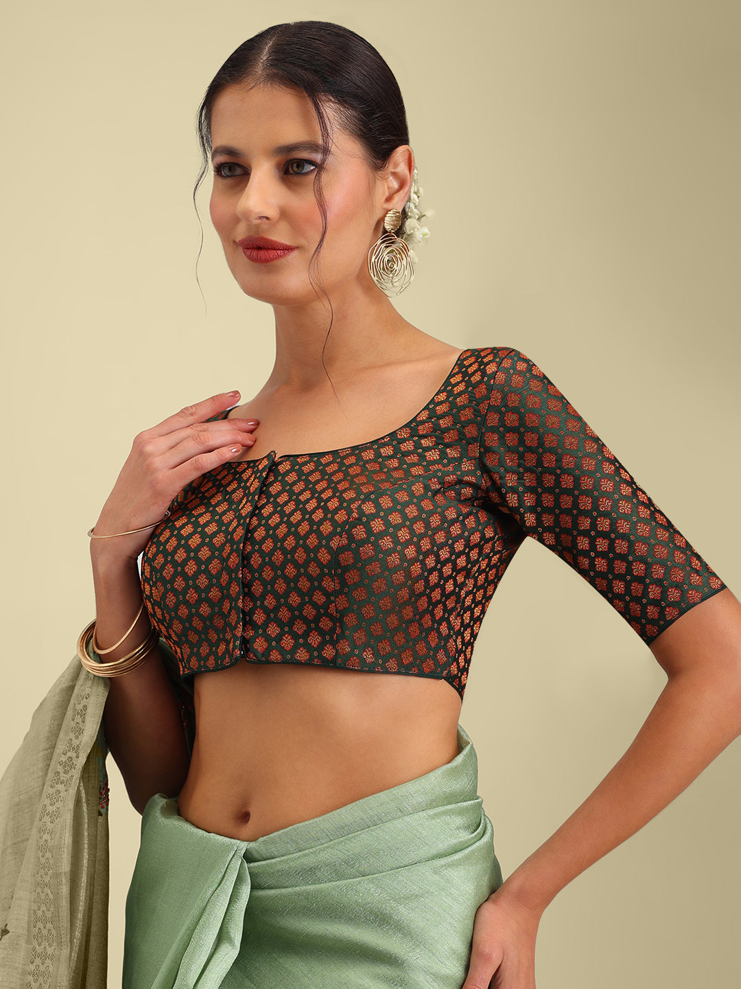 Women's Designer Brocade Saree Blouse