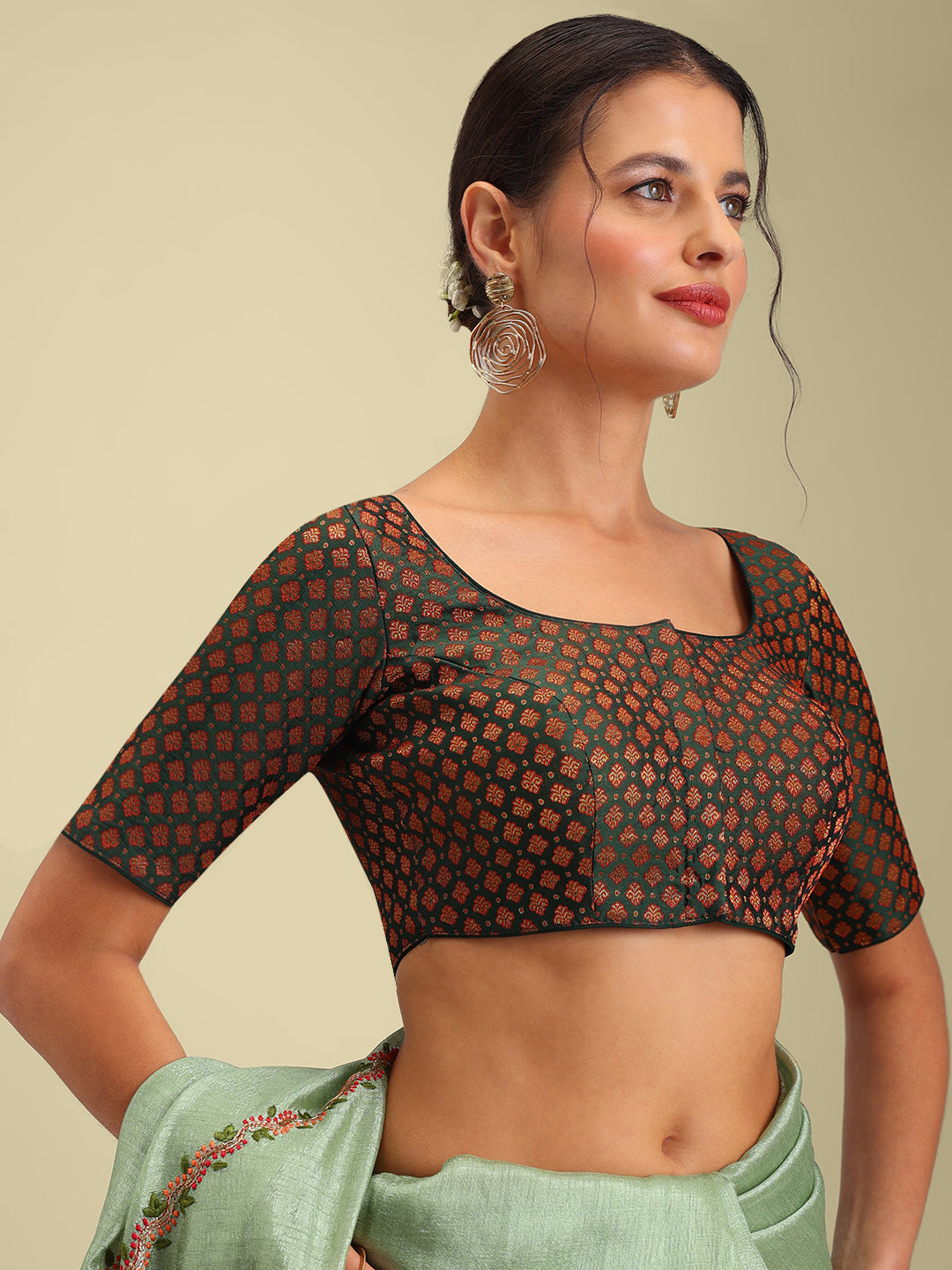Women's Designer Brocade Saree Blouse