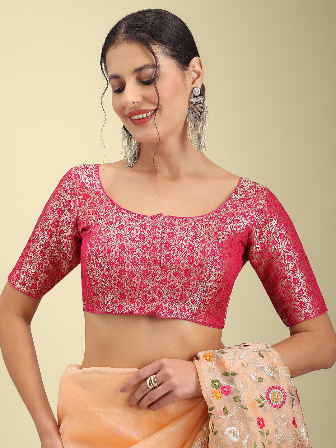 Women's Designer Brocade Saree Blouse