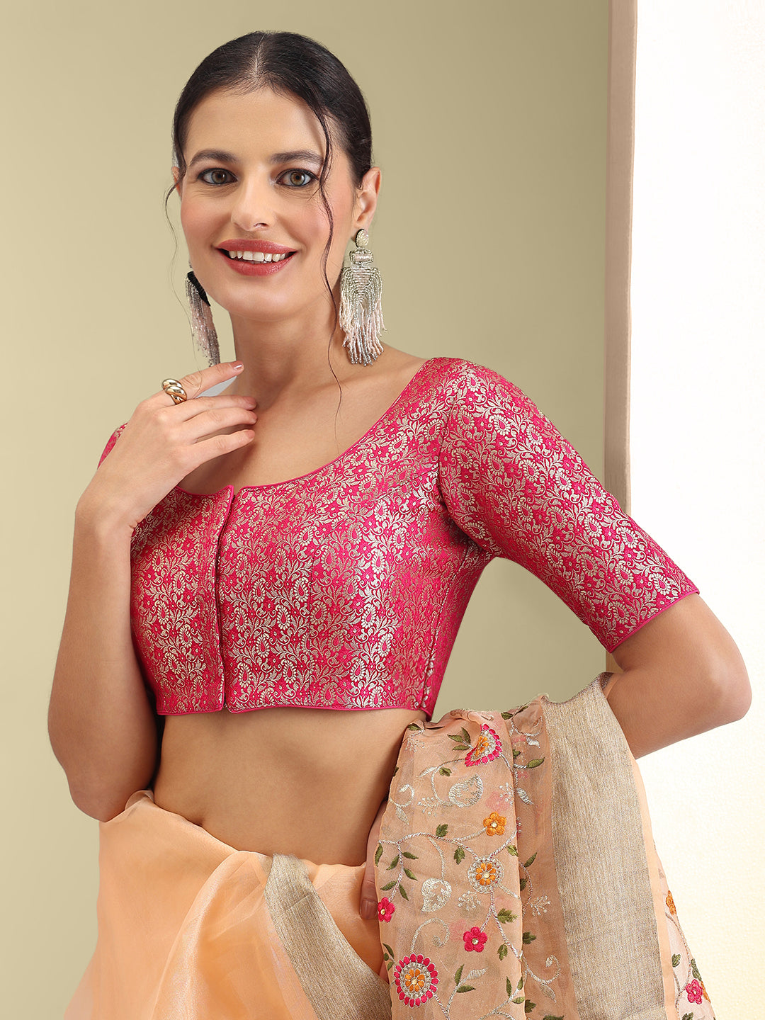 Women's Designer Brocade Saree Blouse