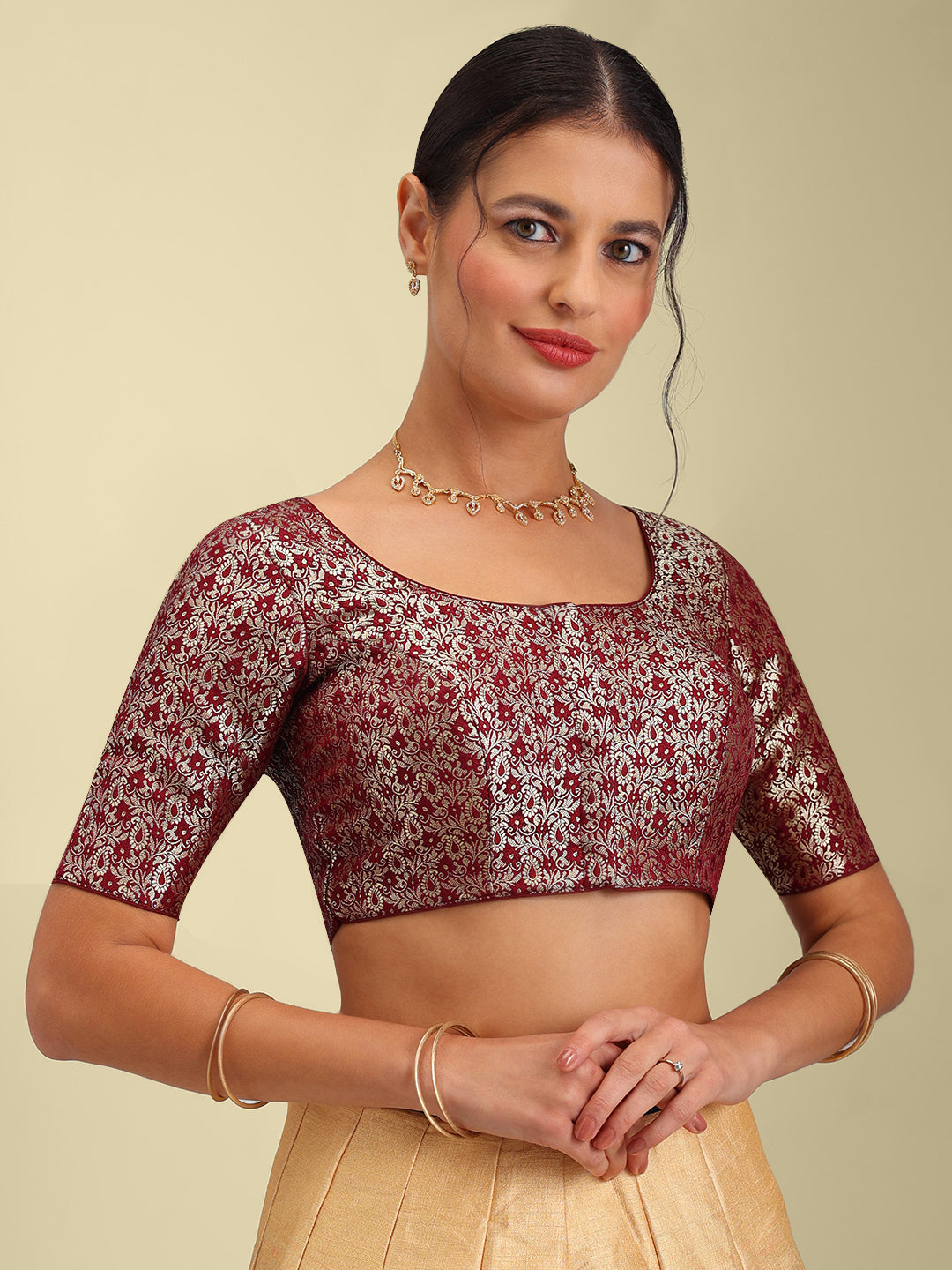 Women's Designer Brocade Saree Blouse