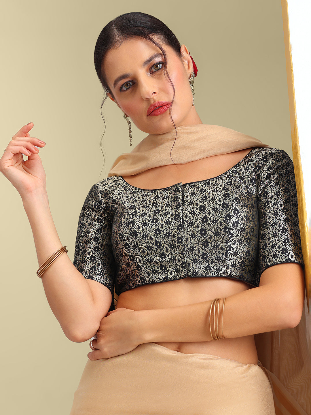 Women's Designer Brocade Saree Blouse