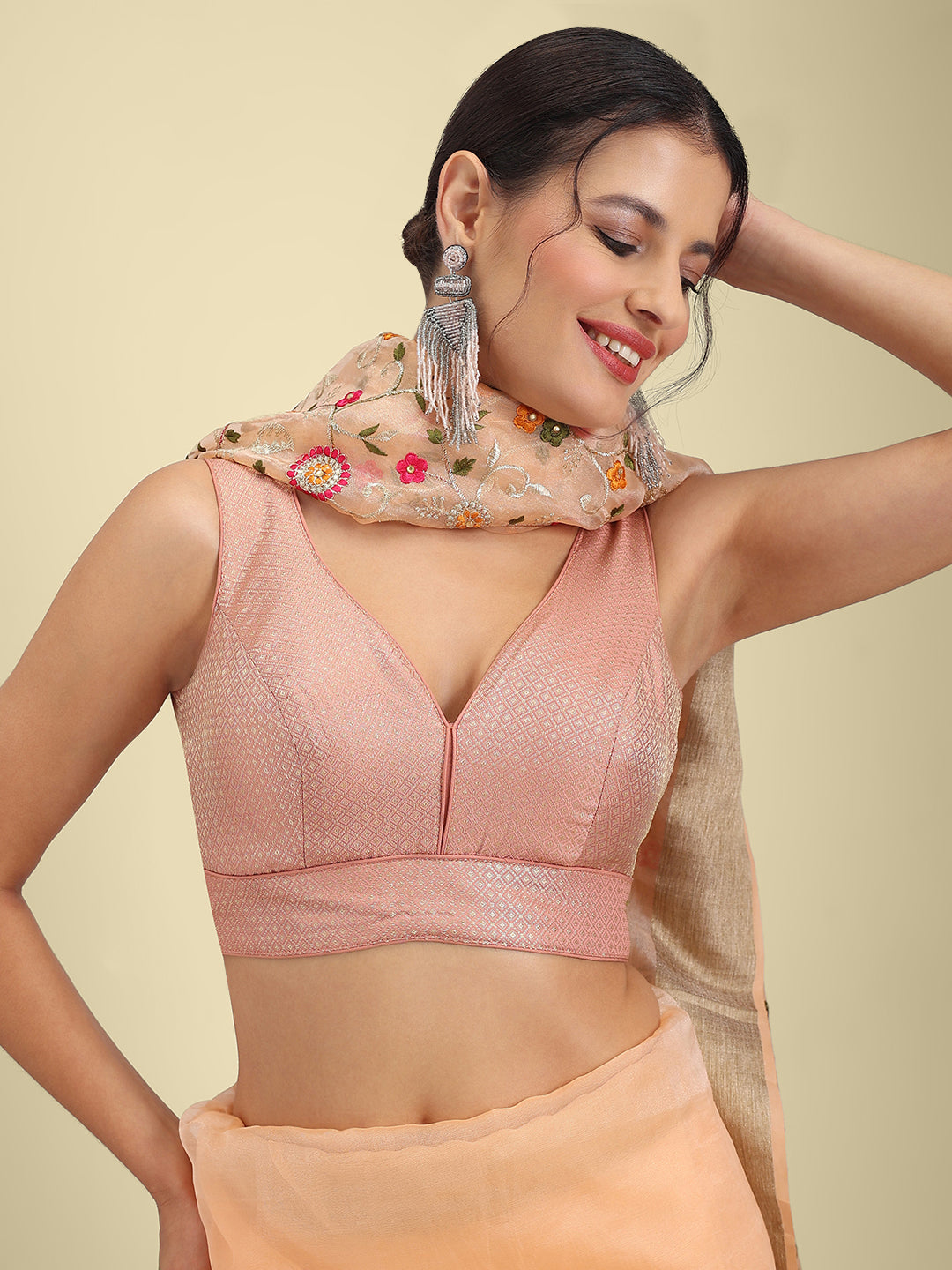 Women's Designer Brocade Saree Blouse