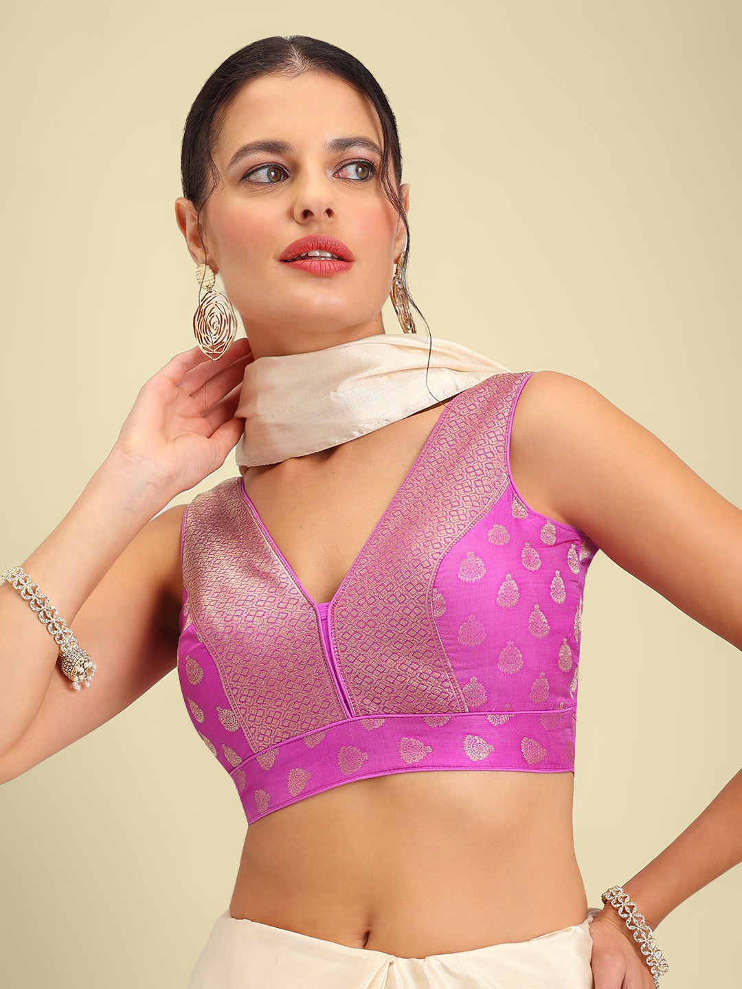 Women's Designer Brocade Saree Blouse