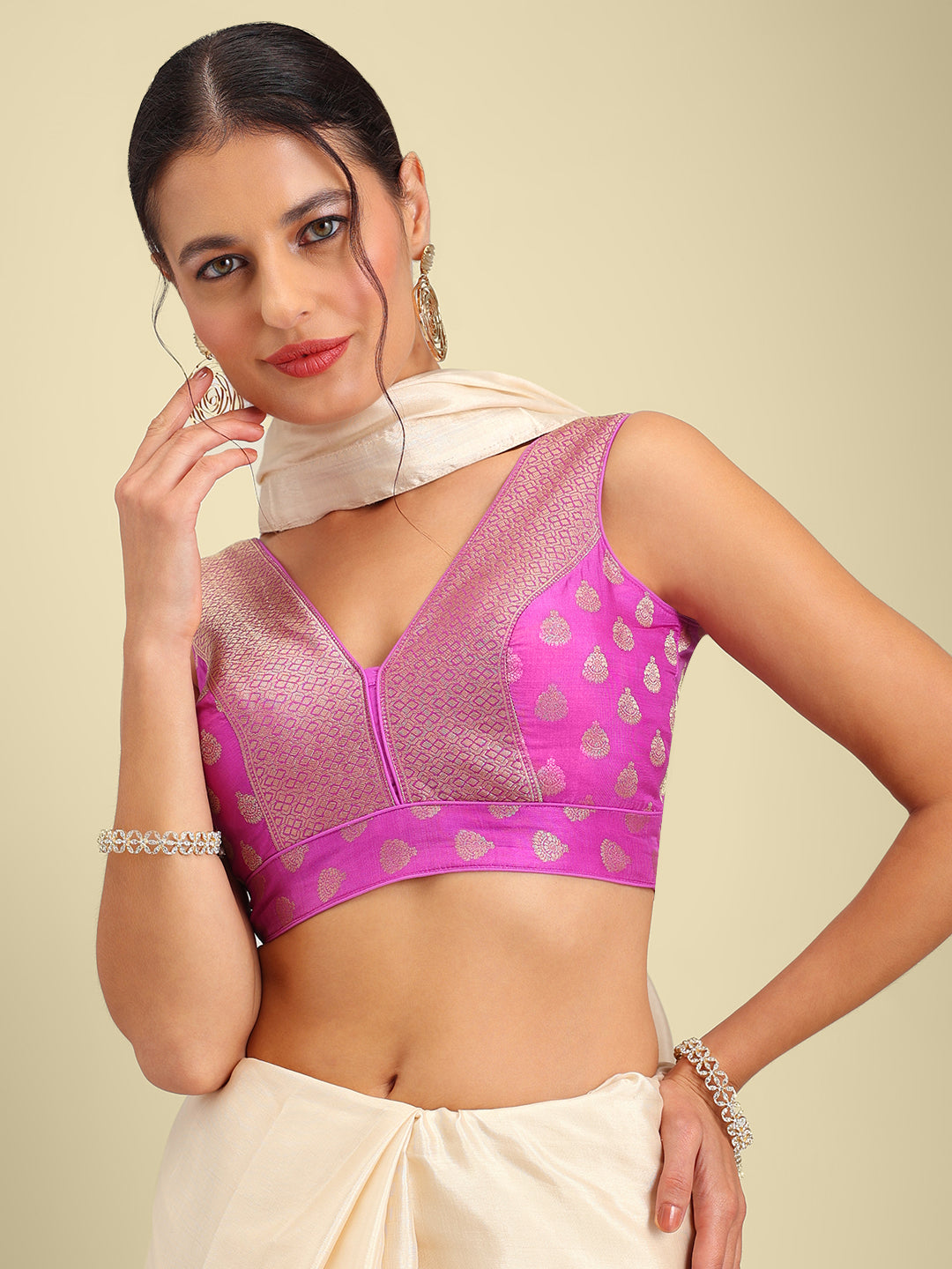 Women's Designer Brocade Saree Blouse