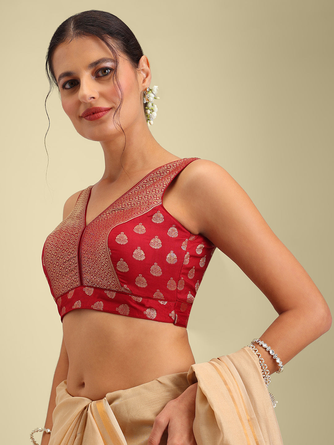Women's Designer Brocade Saree Blouse