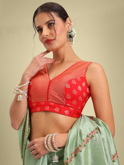 Women's Designer Brocade Saree Blouse