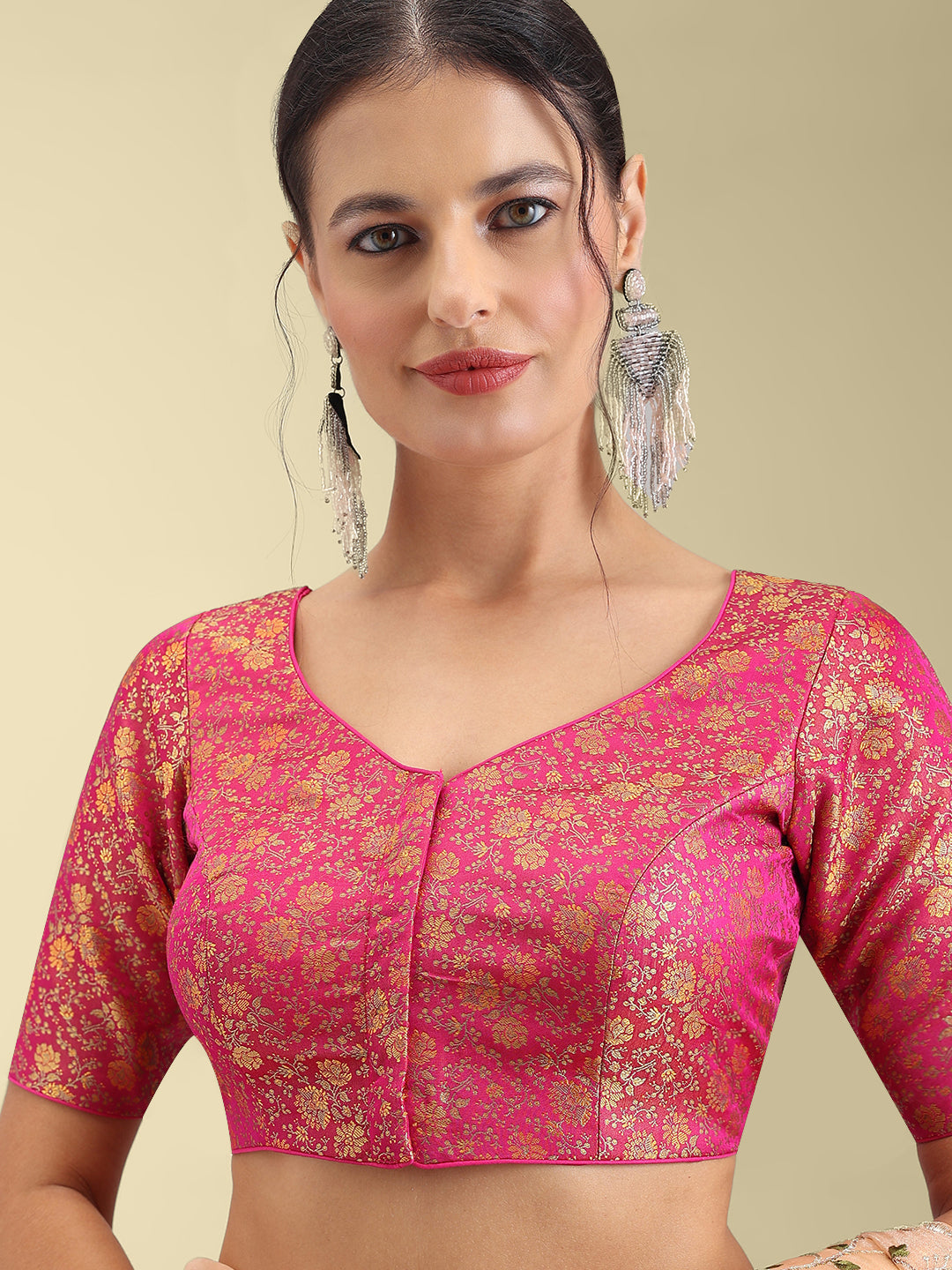 Women's Designer Brocade Saree Blouse