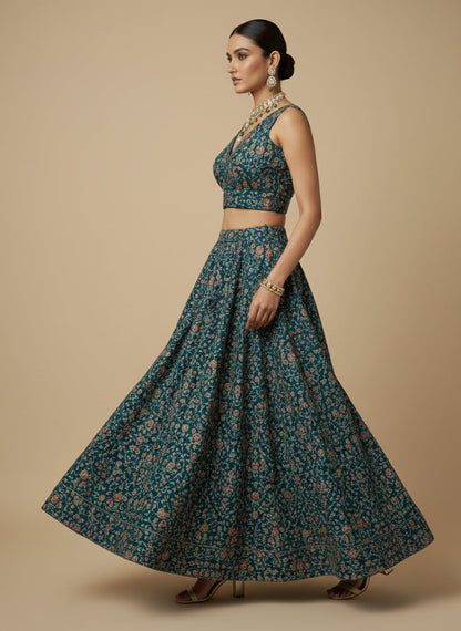 Women's Embroidered V Neck Saree Blouse