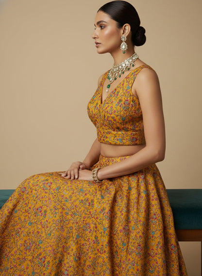 Women's Embroidered V Neck Saree Blouse