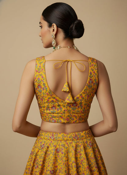 Women's Embroidered V Neck Saree Blouse