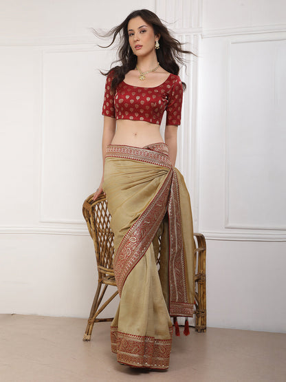 Designer Brocade Saree Blouse