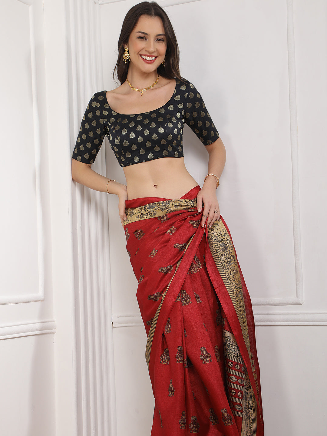 Designer Brocade Saree Blouse