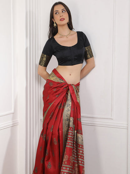 Woven Design Silk Saree Blouse