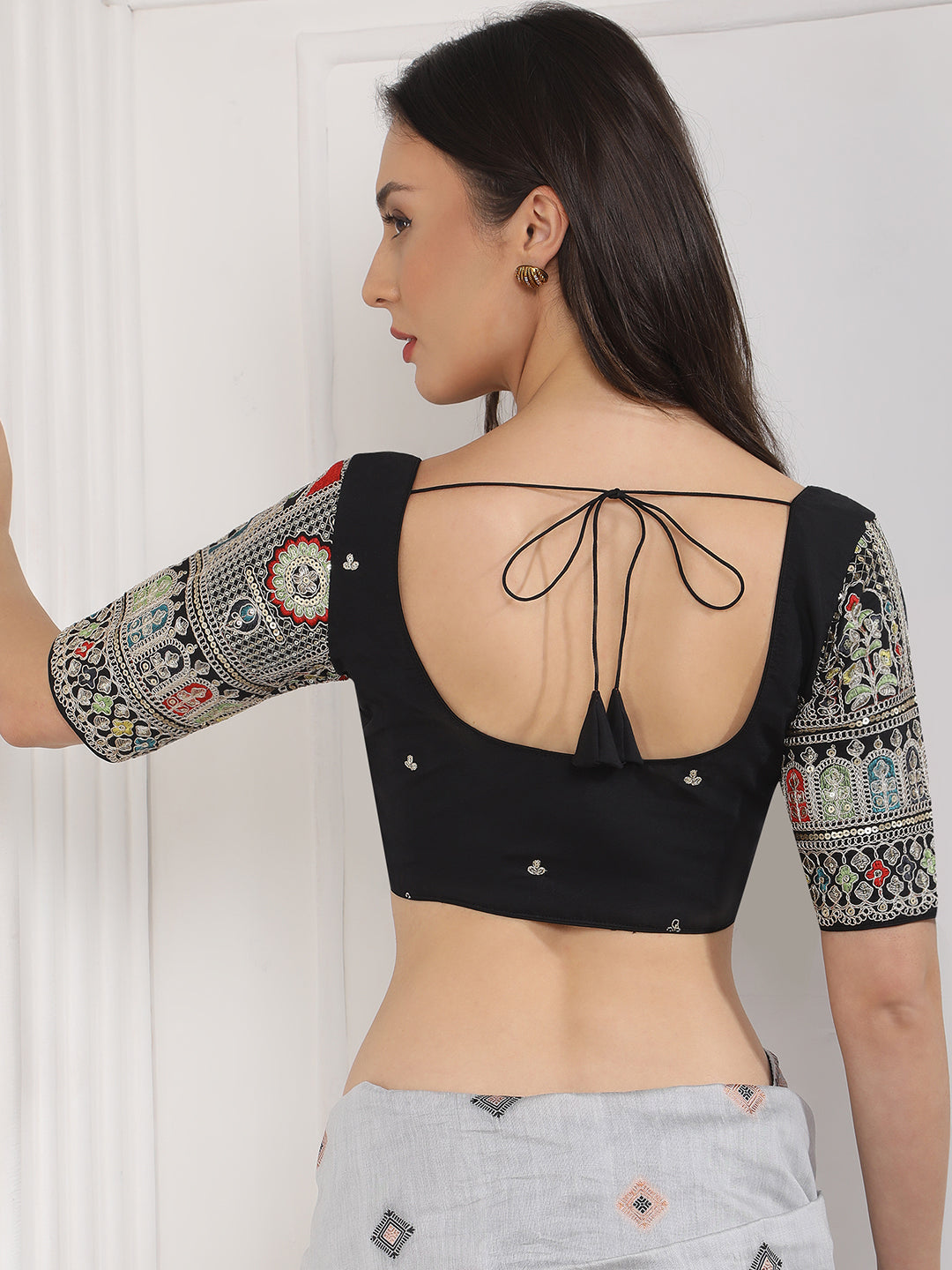 Women's Embroidered Saree Blouse