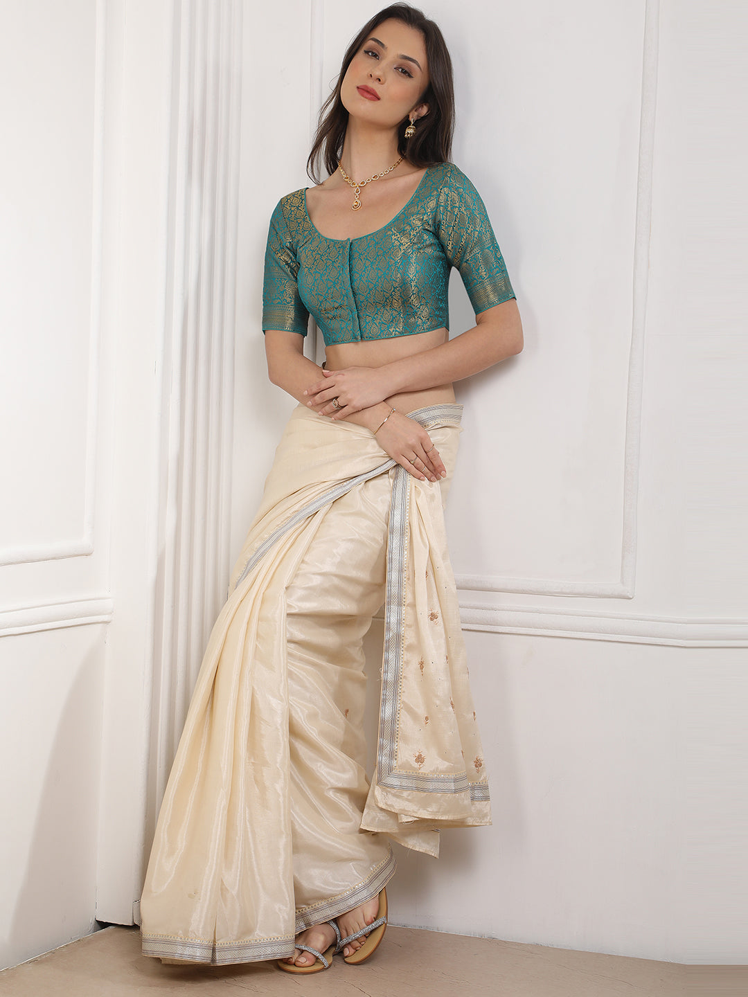 Designer Brocade Saree Blouse