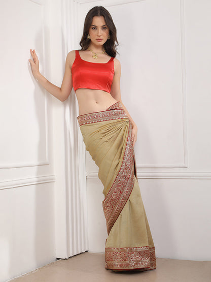 Women's Satin Sleeveless Round Neck Blouse