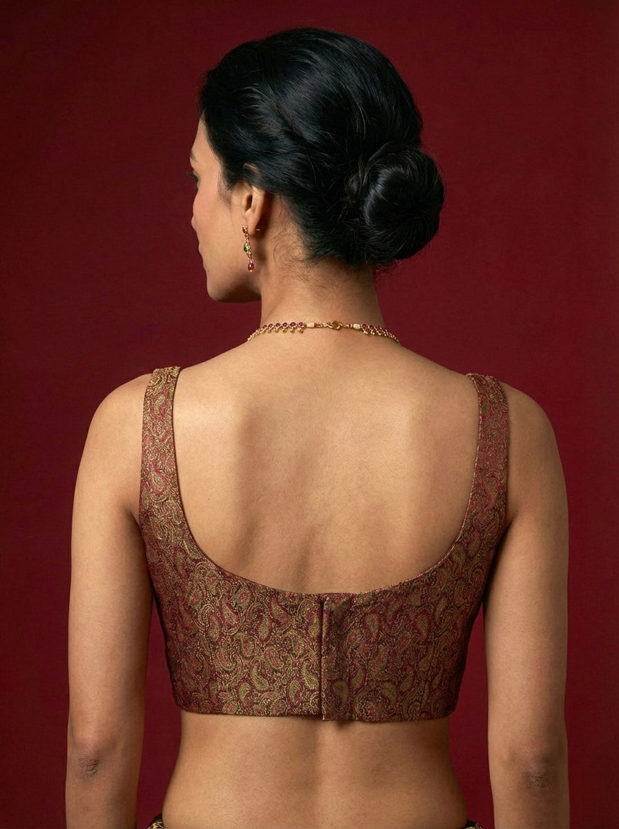 Women's Paisley Floral Design Saree Blouse