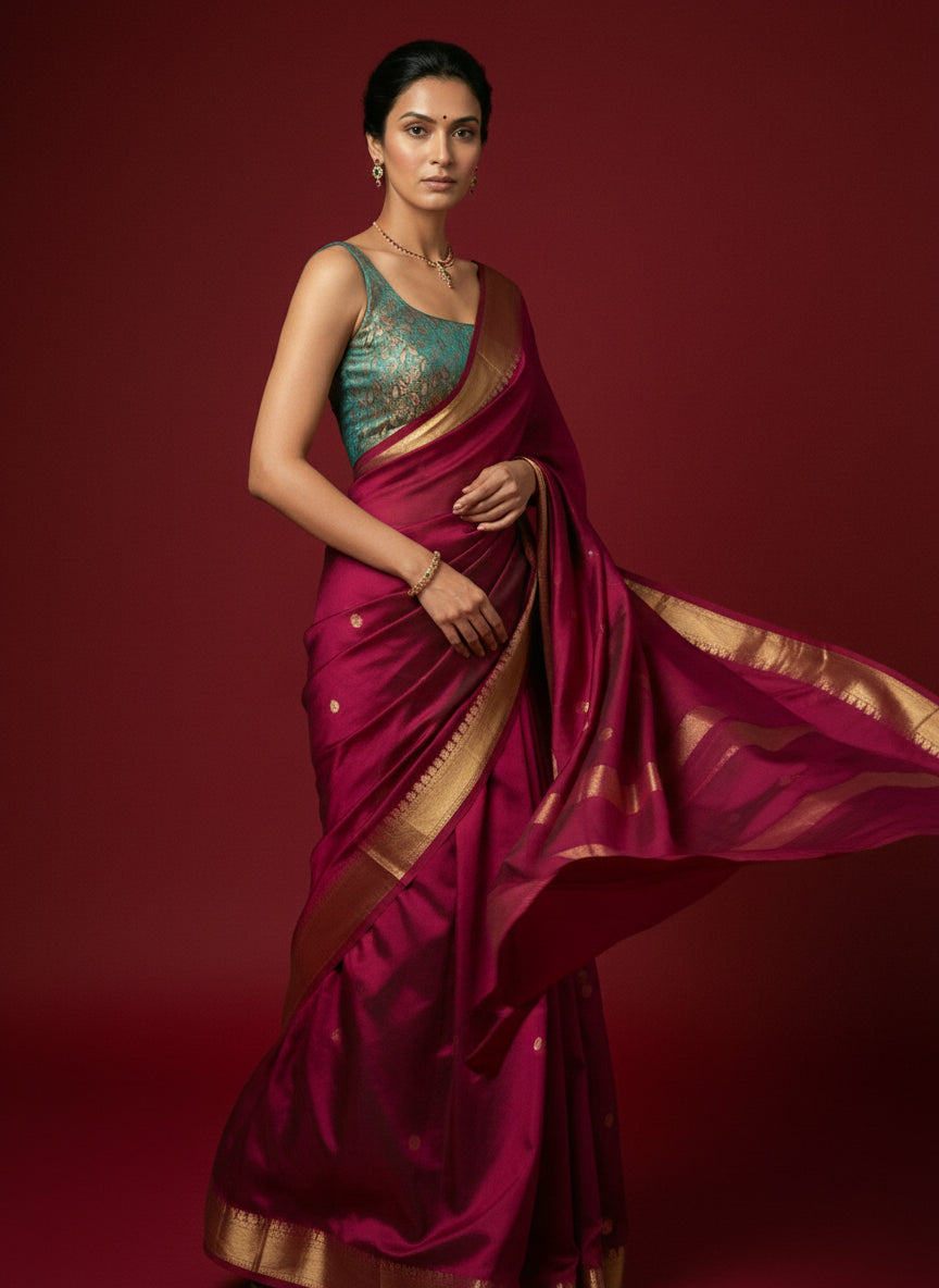 Women's Paisley Floral Design Saree Blouse