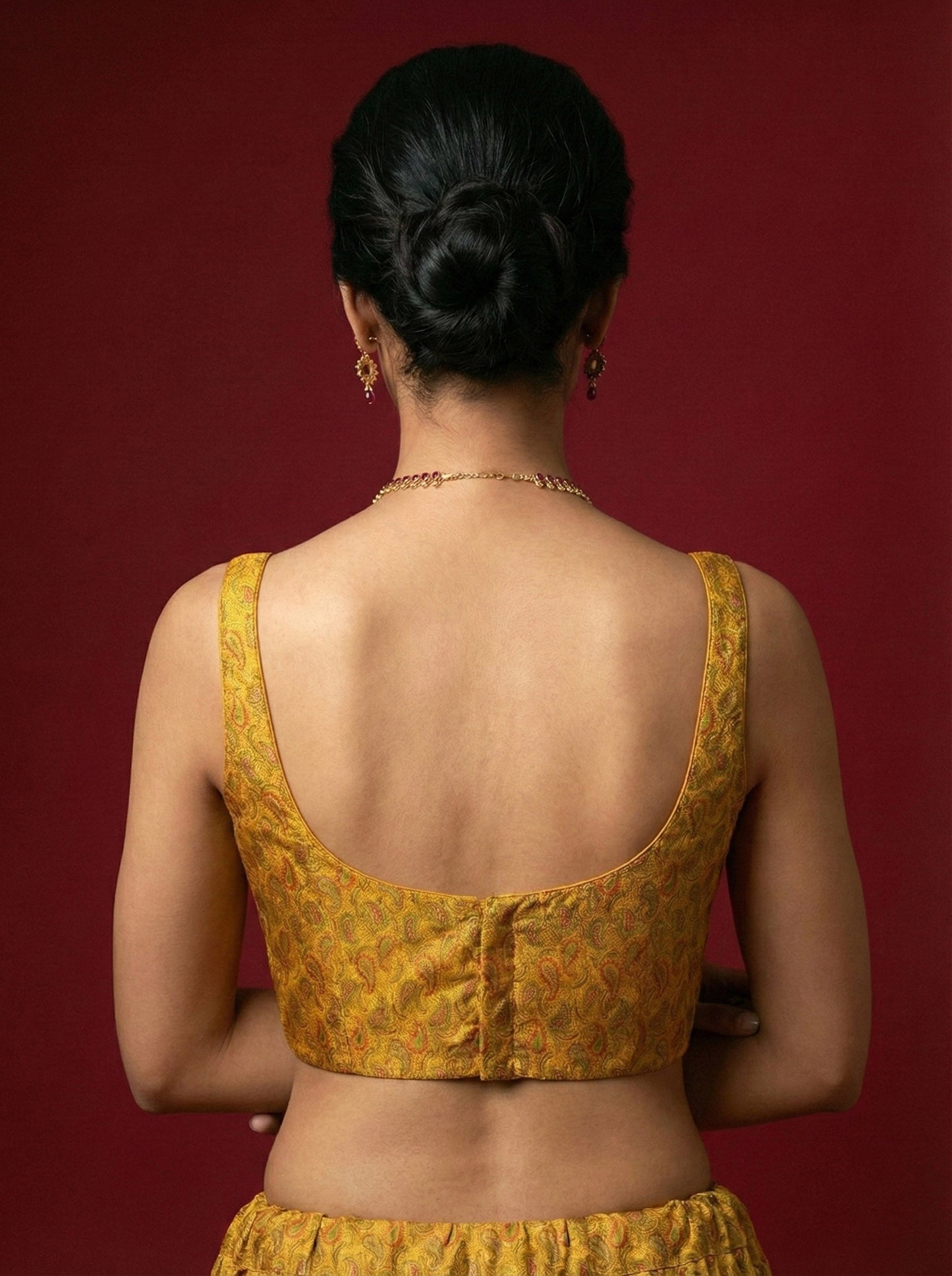 Women's Paisley Floral Design Saree Blouse