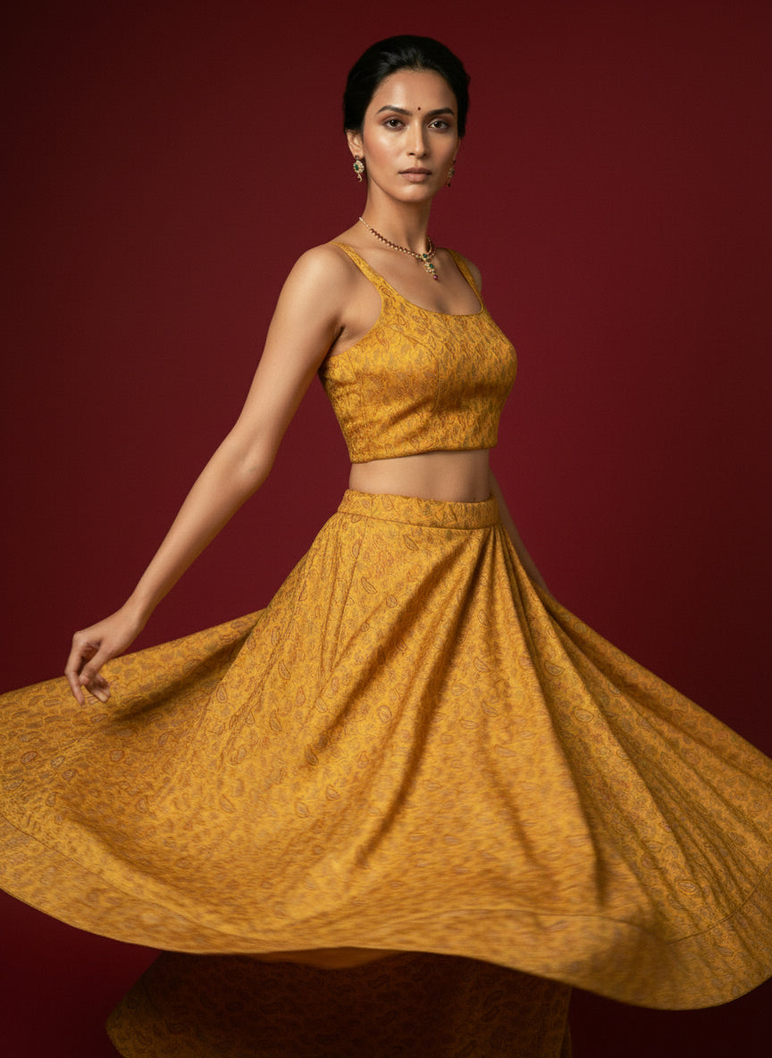 Women's Paisley Floral Design Saree Blouse