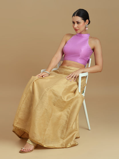 Silk Blend Solid Saree Blouse