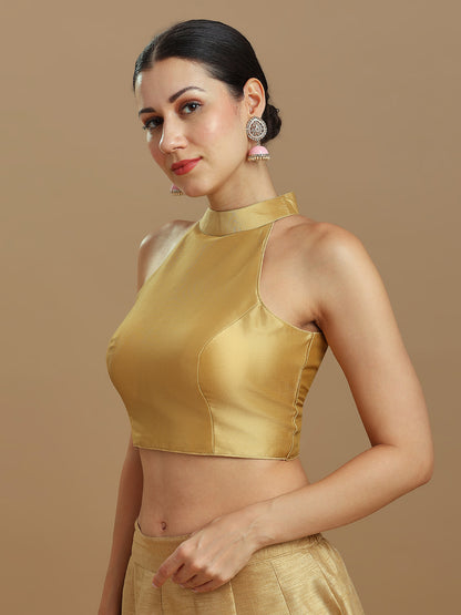 Silk Blend Solid Saree Blouse