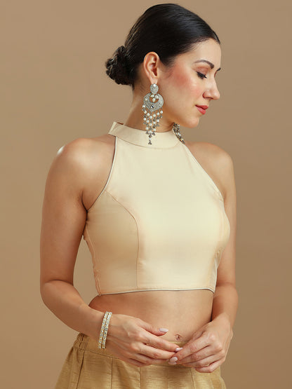 Silk Blend Solid Saree Blouse