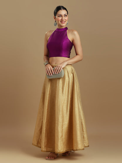 Silk Blend Solid Saree Blouse