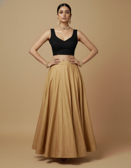 Capri Silk Padded V Neck Saree Blouse