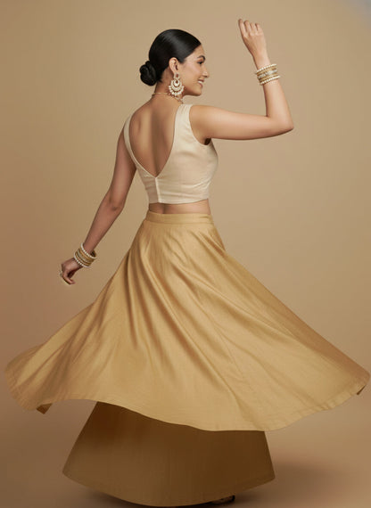 Capri Silk Padded V Neck Saree Blouse