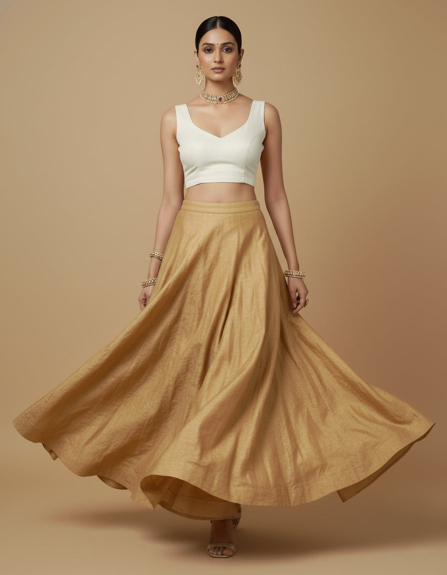 Capri Silk Padded V Neck Saree Blouse