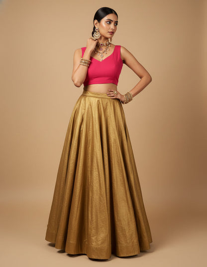 Capri Silk Padded V Neck Saree Blouse