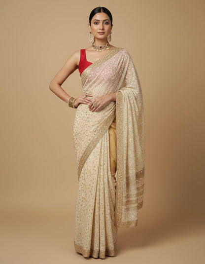 Capri Silk Padded V Neck Saree Blouse