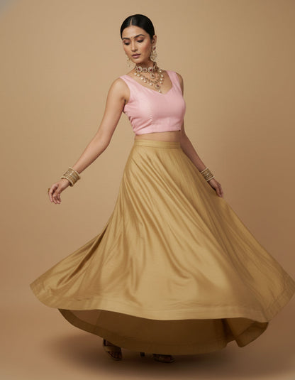 Capri Silk Padded V Neck Saree Blouse