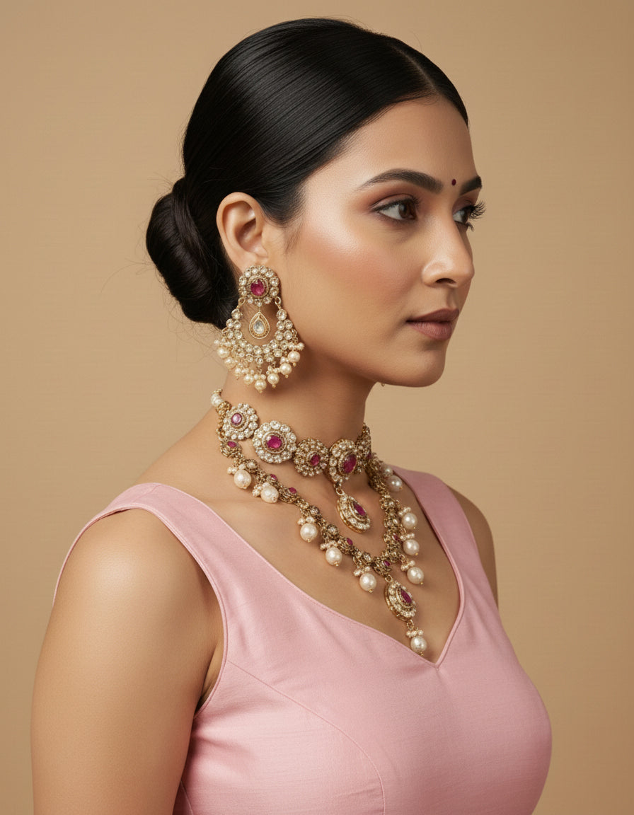 Capri Silk Padded V Neck Saree Blouse