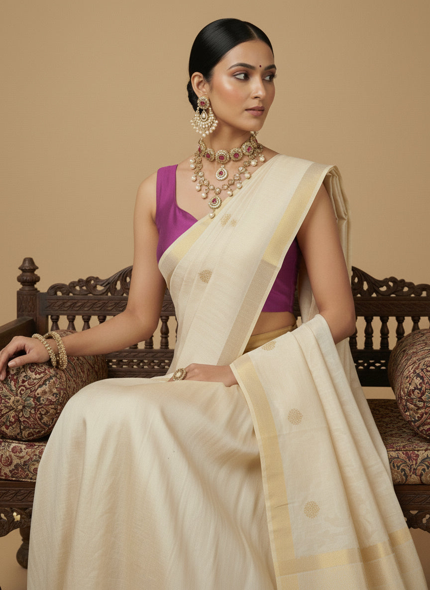 Capri Silk Padded V Neck Saree Blouse