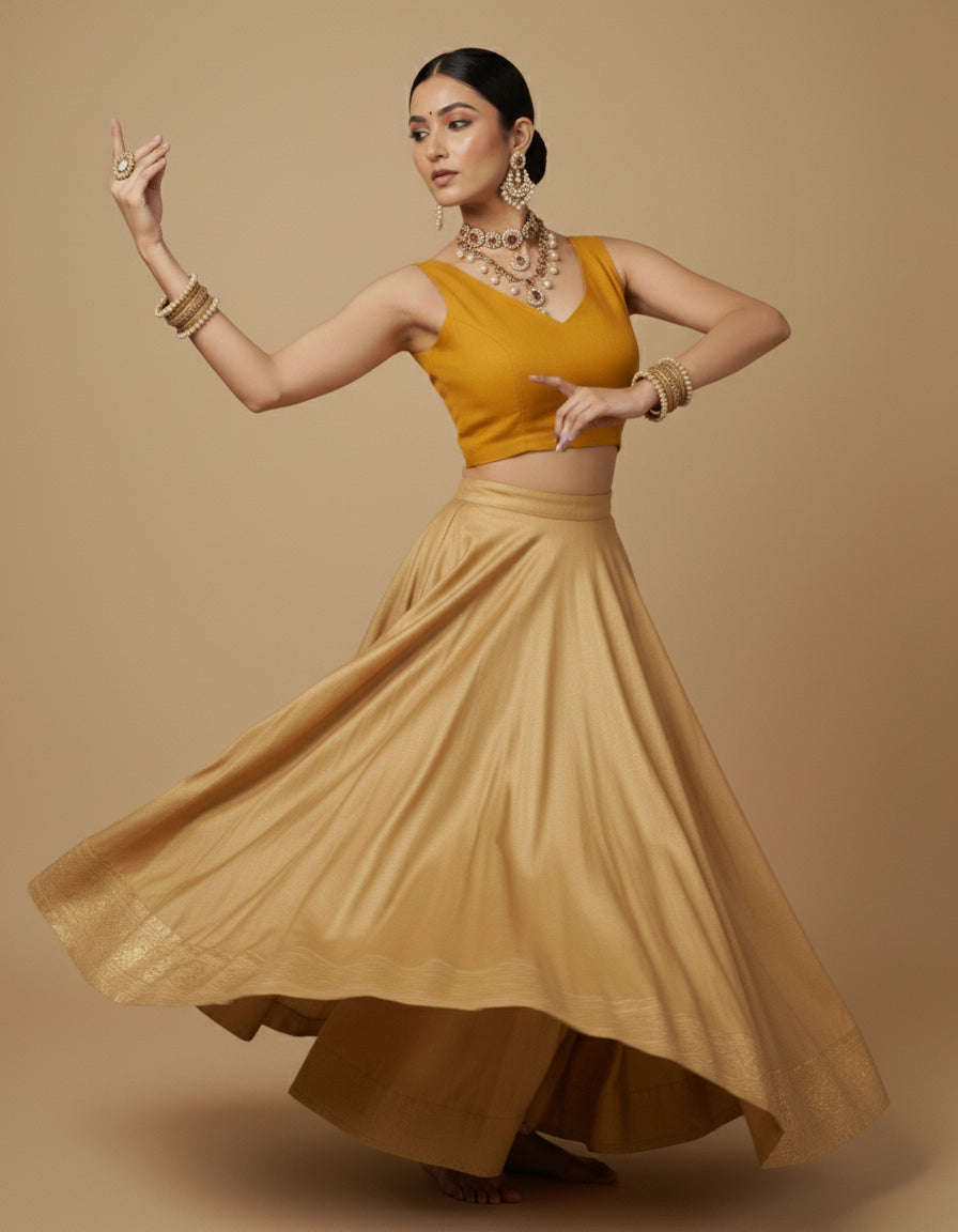 Capri Silk Padded V Neck Saree Blouse